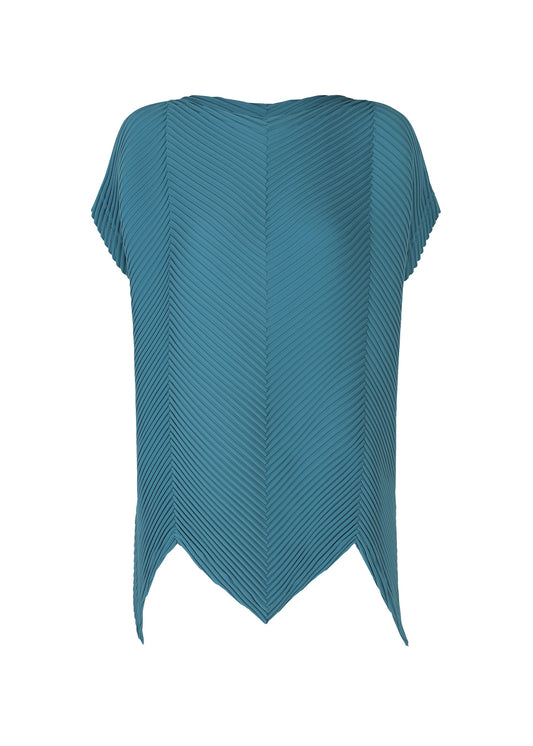 A product shot of the A-POC ABLE ISSEY MIYAKE TYPE P 004 shirt in turquoise blue (73).