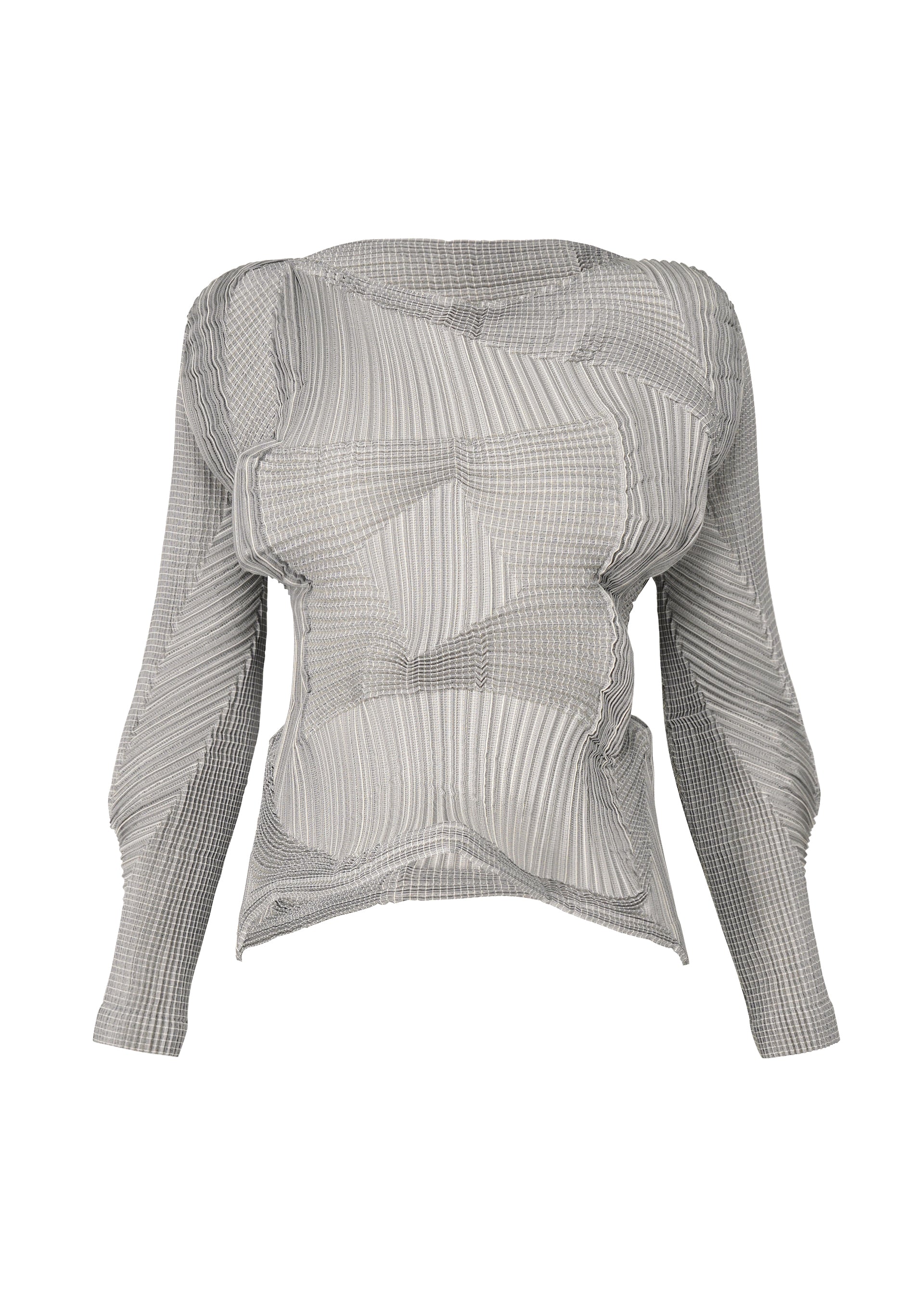 A product shot of the A-POC ABLE ISSEY MIYAKE TYPE O 003 shirt in grey-hued (16).