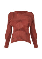 A product shot of the A-POC ABLE ISSEY MIYAKE TYPE O 003 shirt in red-hued (26).
