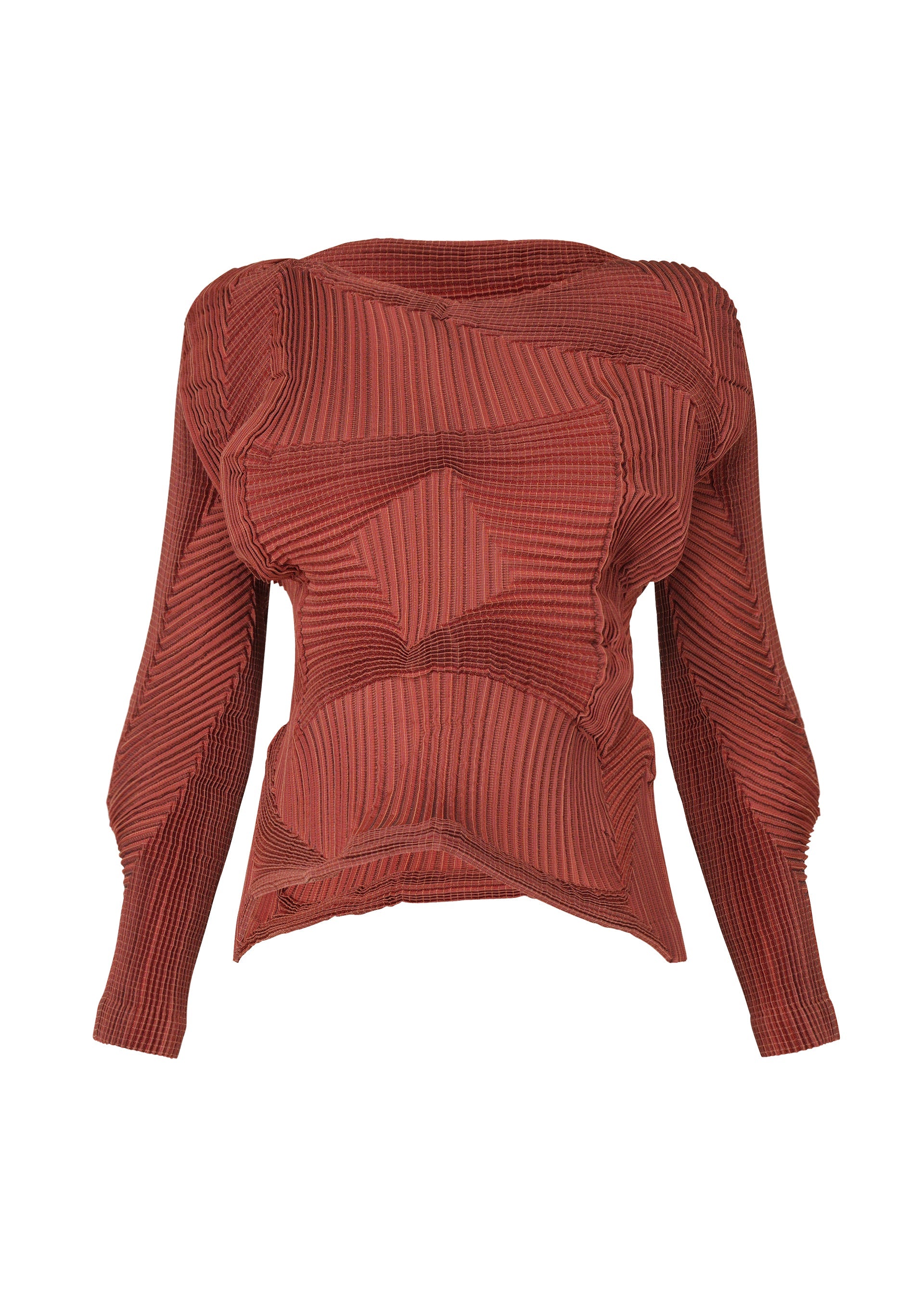 A product shot of the A-POC ABLE ISSEY MIYAKE TYPE O 003 shirt in red-hued (26).