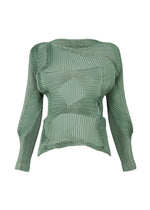 A product shot of the A-POC ABLE ISSEY MIYAKE TYPE O 003 shirt in light green-hued (67).