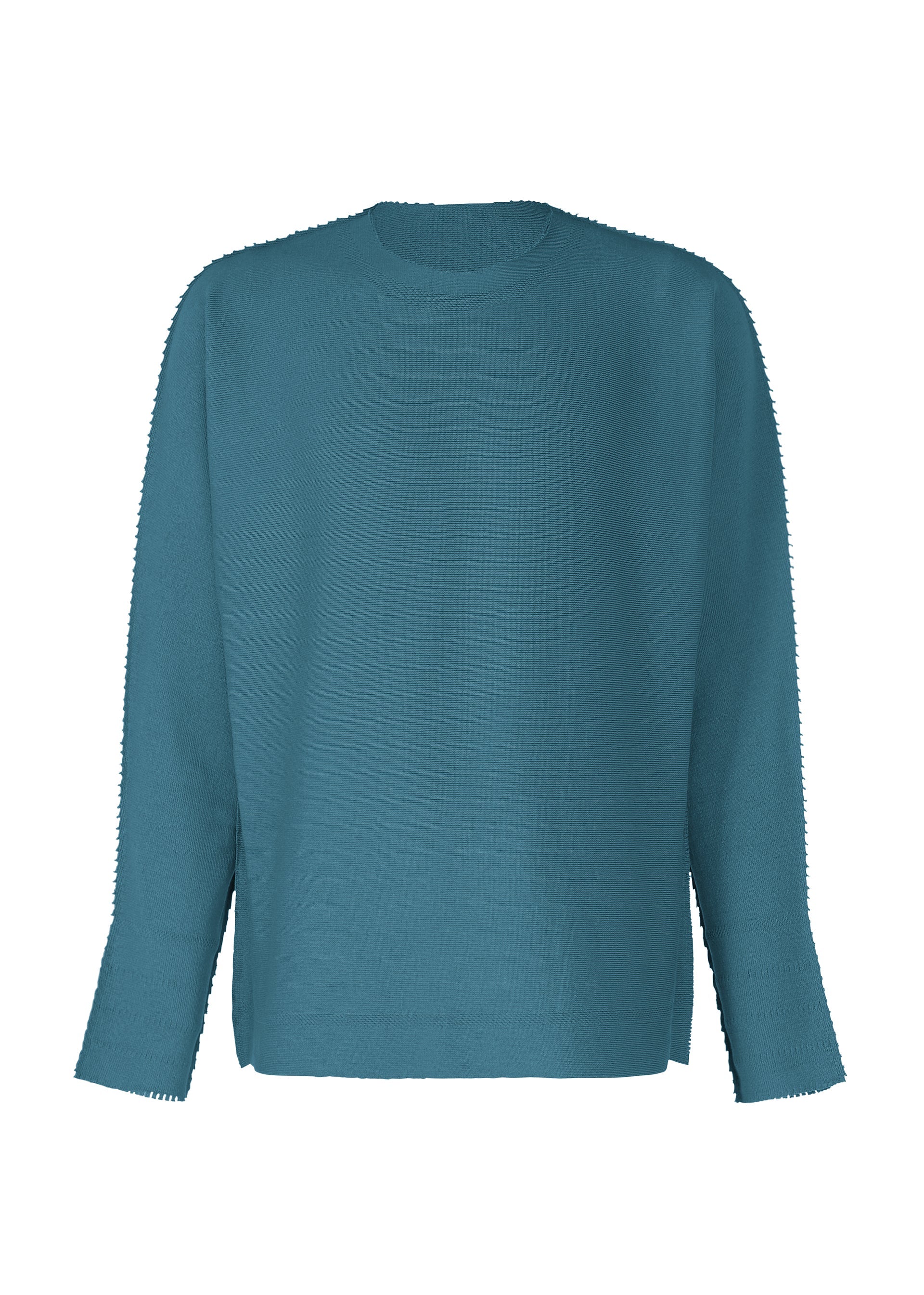 A product shot of the A-POC ABLE ISSEY MIYAKE TYPE A 001 1 top in turquoise blue (73).