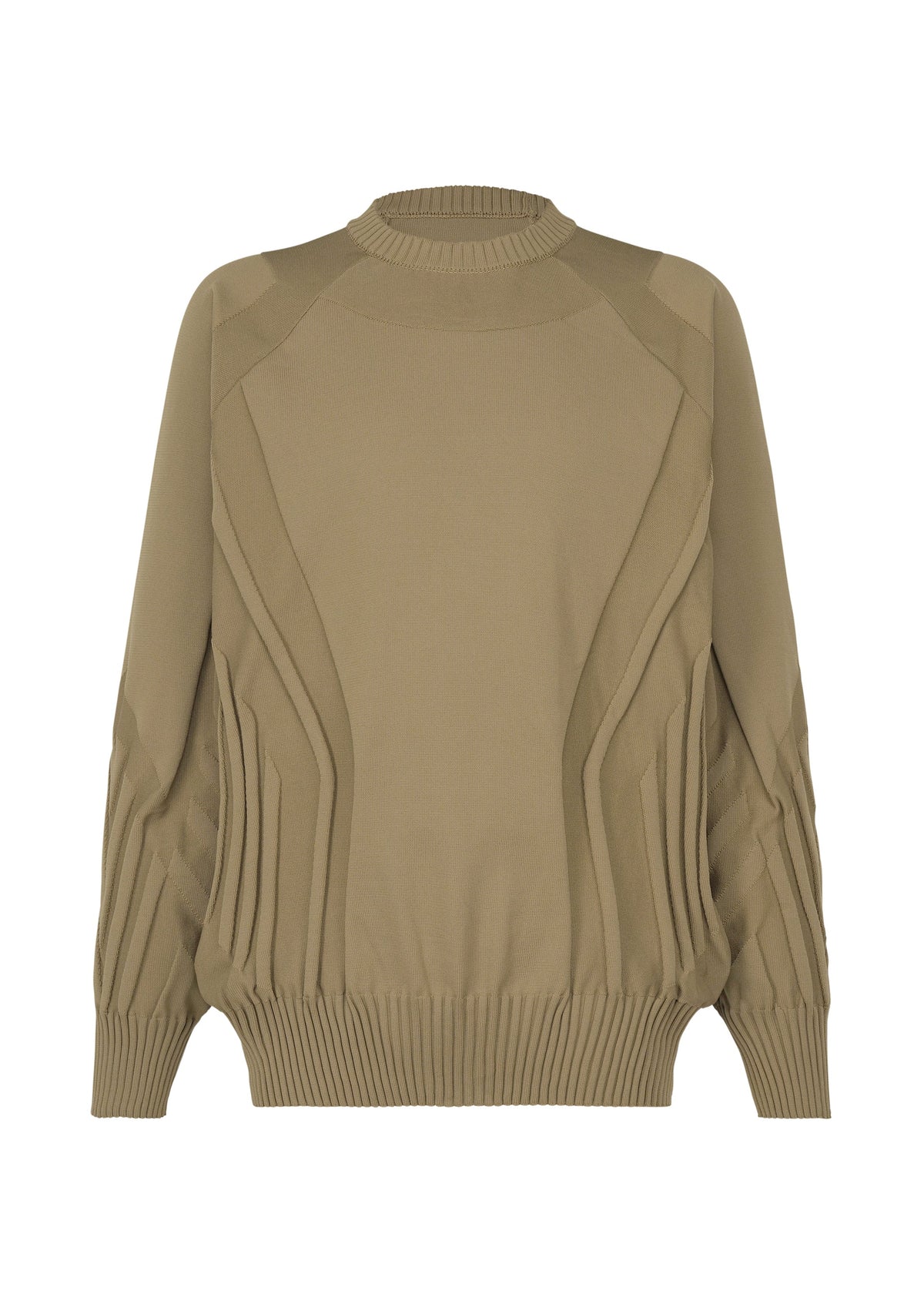 A product shot of the A-POC ABLE ISSEY MIYAKE TYPE K 001 top in khaki (65).