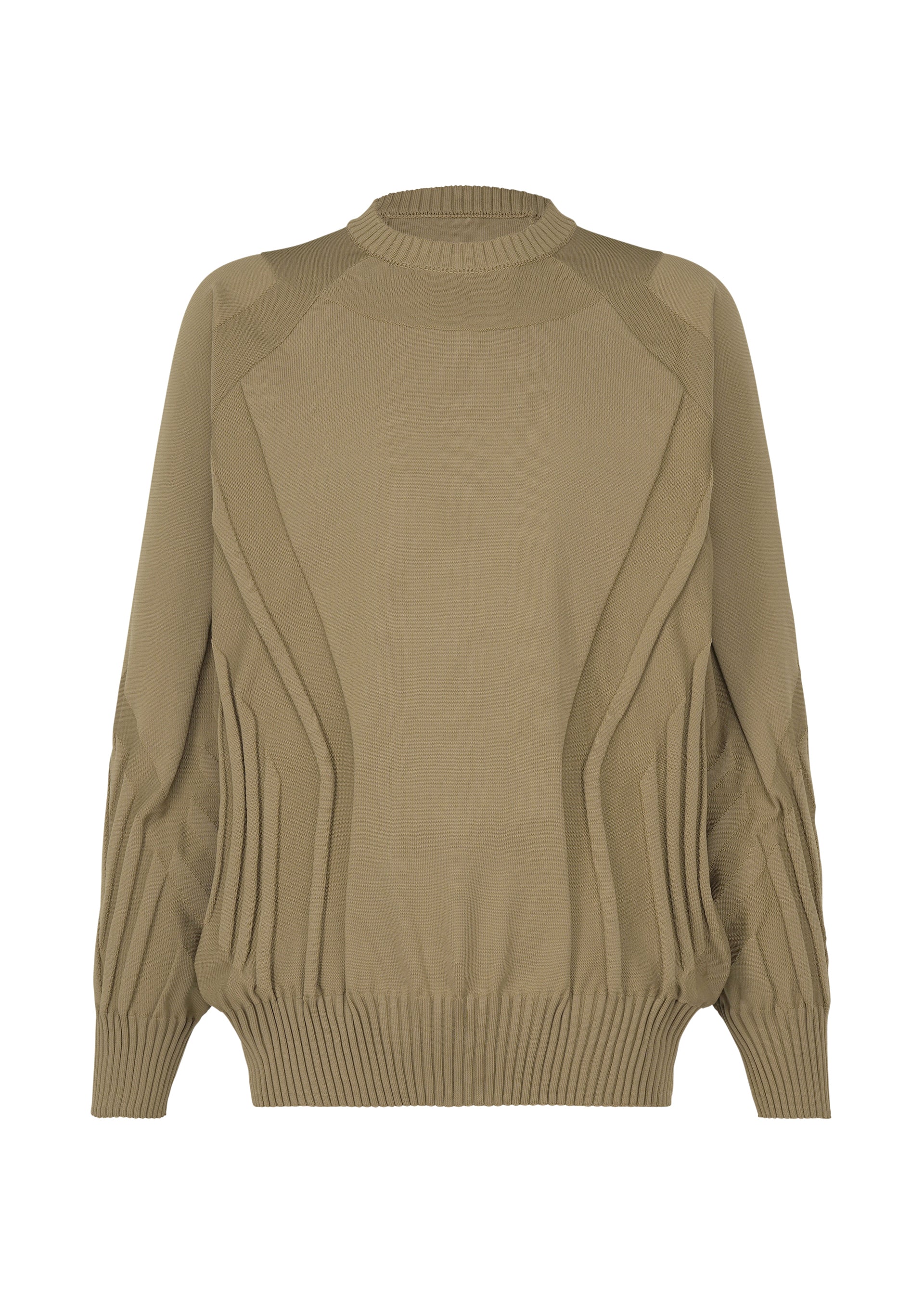 A product shot of the A-POC ABLE ISSEY MIYAKE TYPE K 001 top in khaki (65).