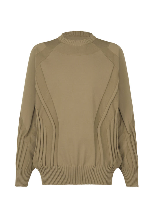 A product shot of the A-POC ABLE ISSEY MIYAKE TYPE K 001 top in khaki (65).