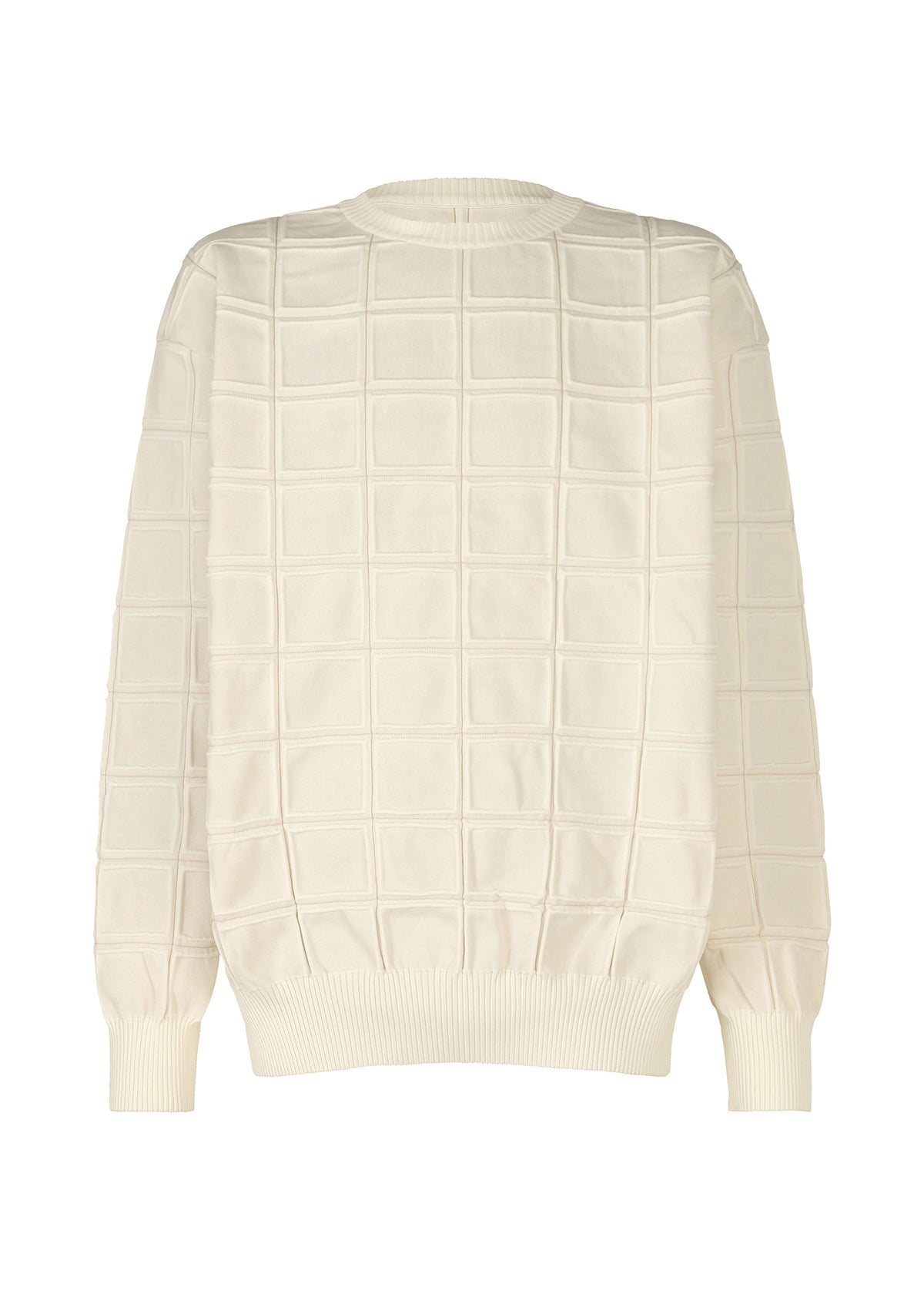 A product shot of the A-POC ABLE ISSEY MIYAKE TYPE K 006 top in ivory (03).