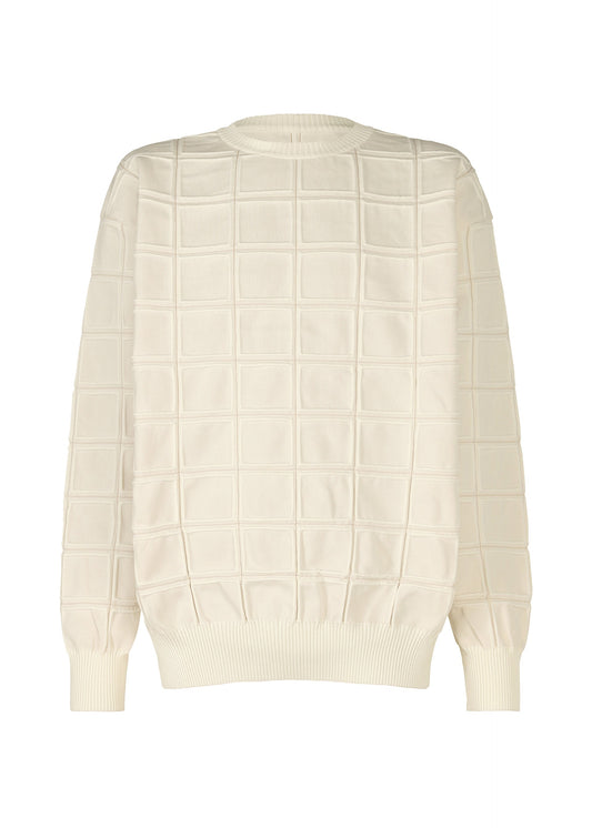 A product shot of the A-POC ABLE ISSEY MIYAKE TYPE K 006 top in ivory (03).