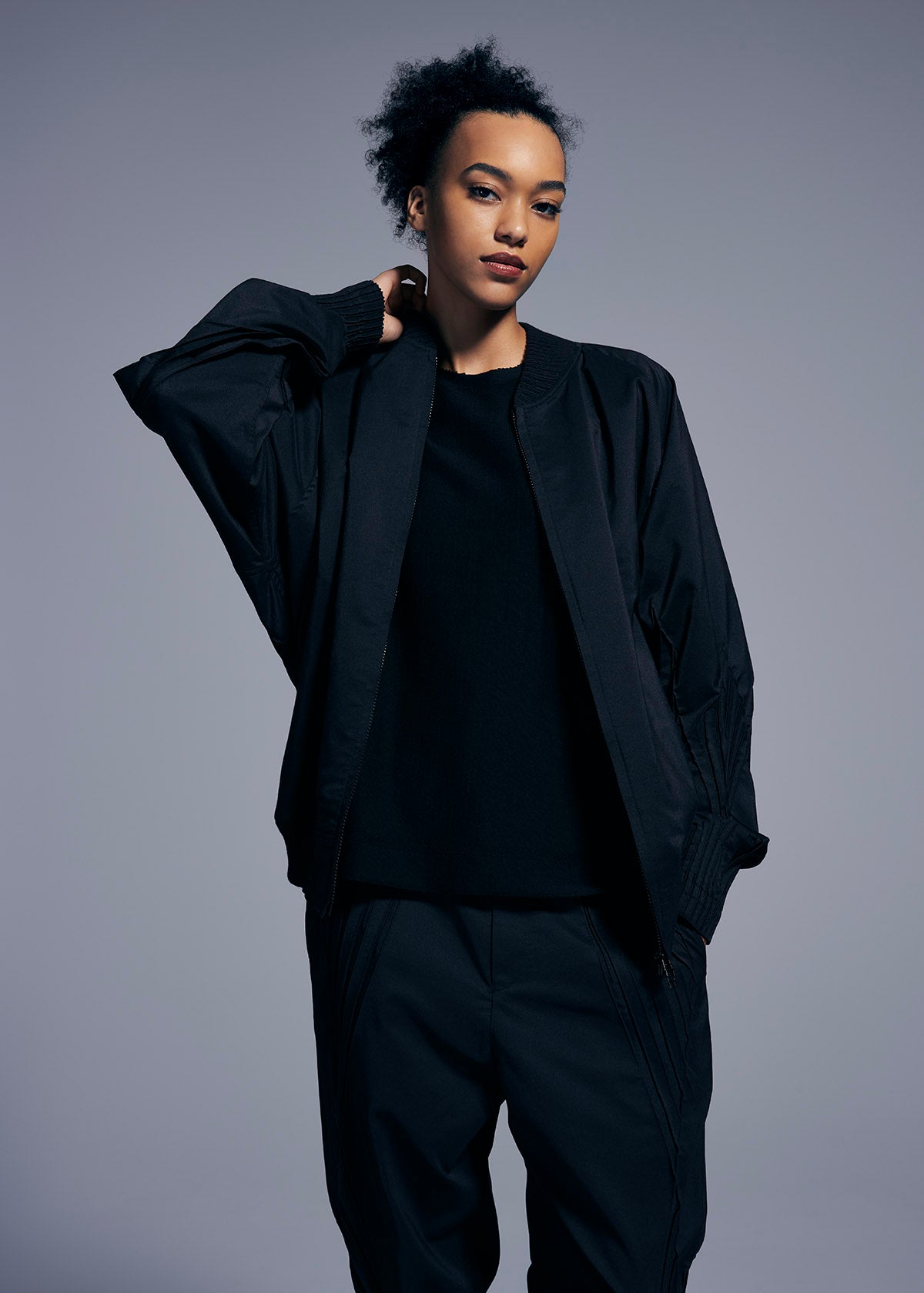 TYPE-S BASICS Two-way Zip Blouson Jacket Black – The official