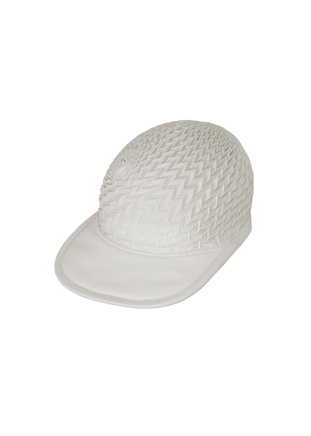 A product shot of the A-POC ABLE ISSEY MIYAKE TYPE O CAP cap in light grey (11).