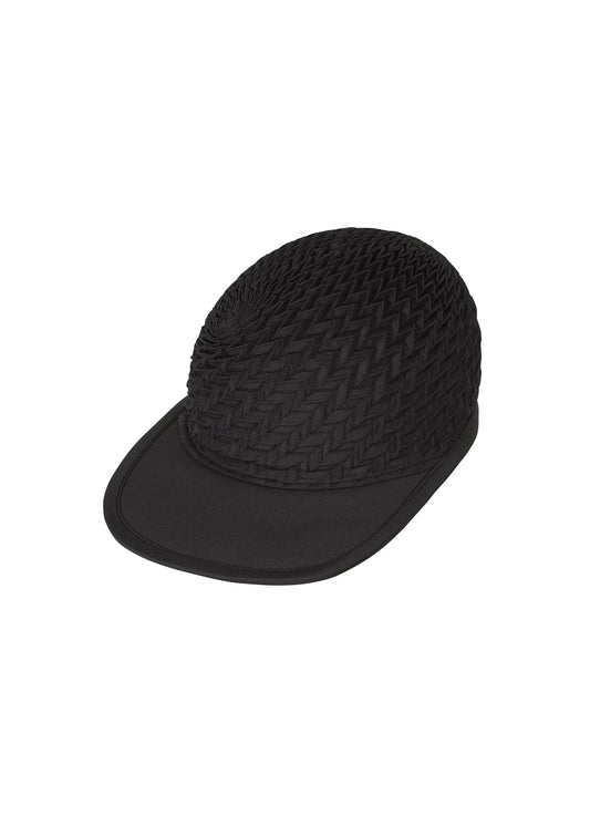 A product shot of the A-POC ABLE ISSEY MIYAKE TYPE O CAP cap in black (15).