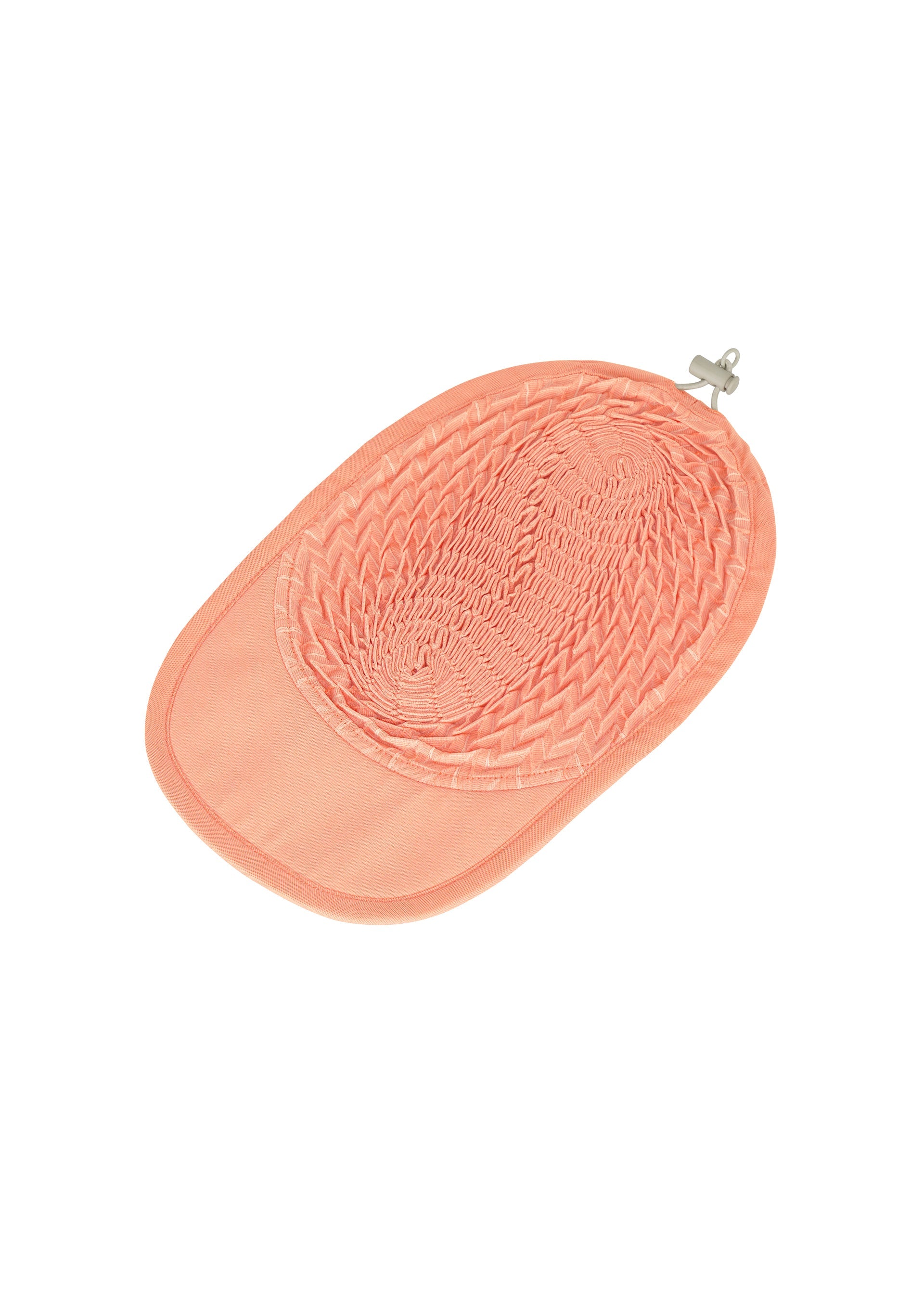 A detail shot of the A-POC ABLE ISSEY MIYAKE TYPE O CAP cap.