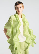 A model wears the A-POC ABLE ISSEY MIYAKE TYPE-O STOLE 002 type-o-stole-002-stole-off-white.