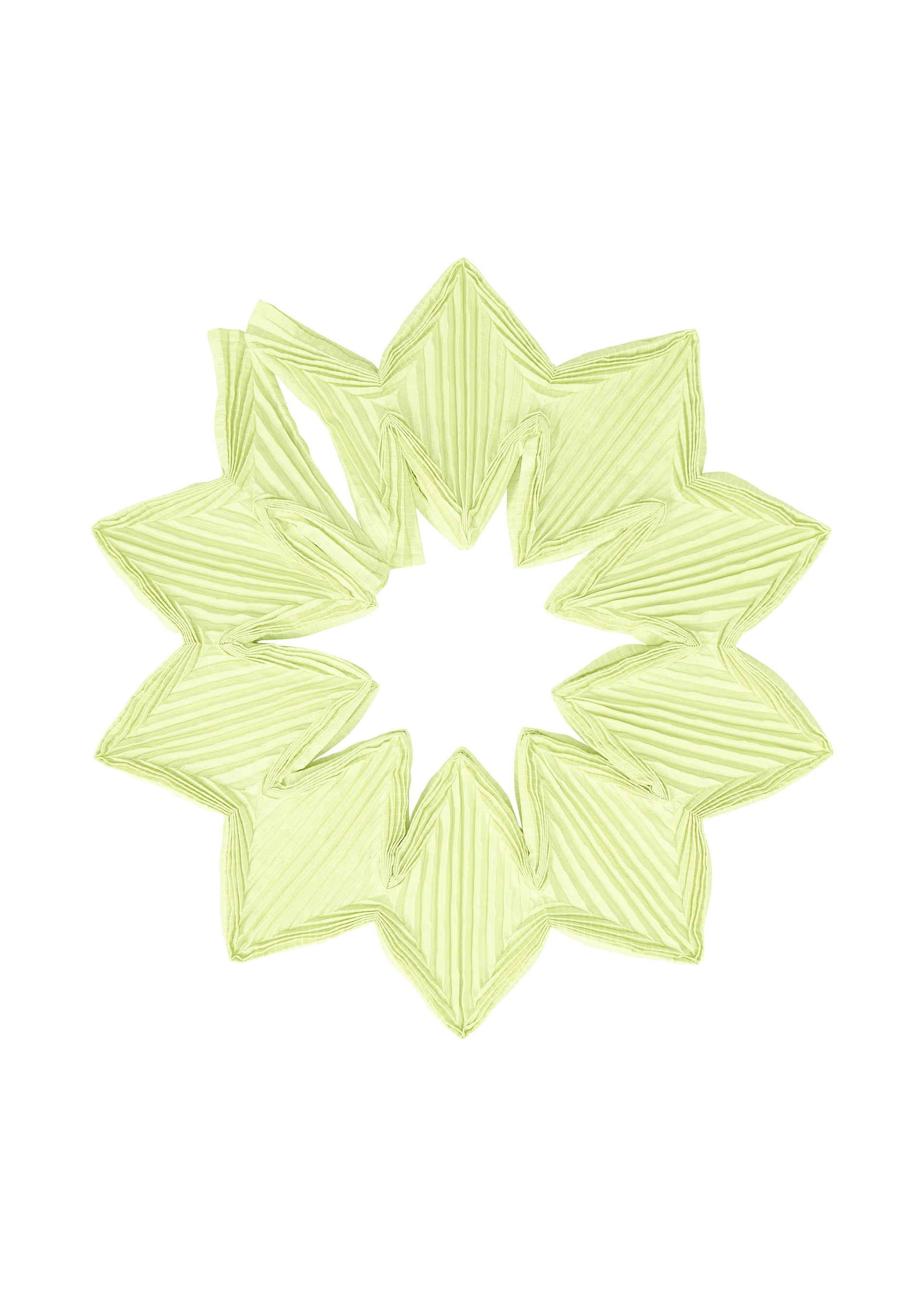 A product shot of the A-POC ABLE ISSEY MIYAKE TYPE-O STOLE 002 stole in light green.