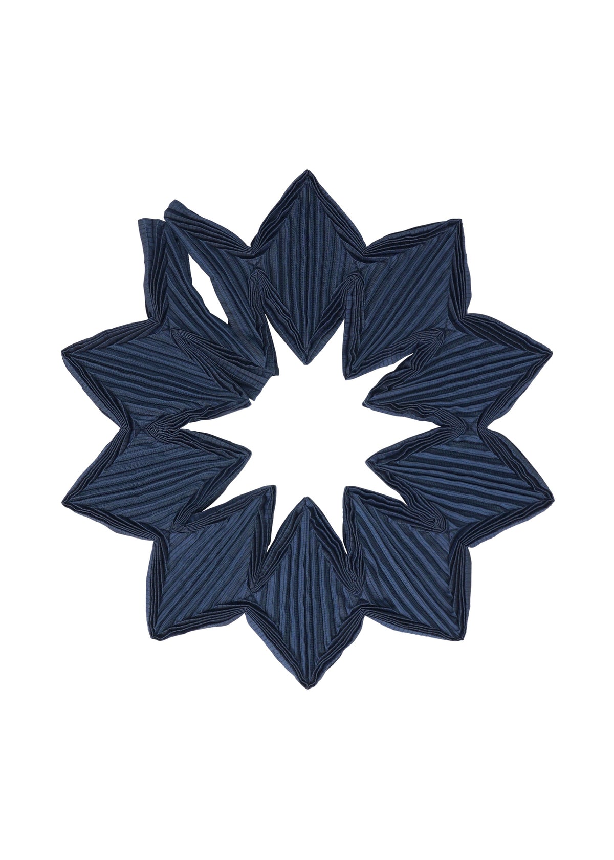 A product shot of the A-POC ABLE ISSEY MIYAKE TYPE-O STOLE 002 stole in navy.