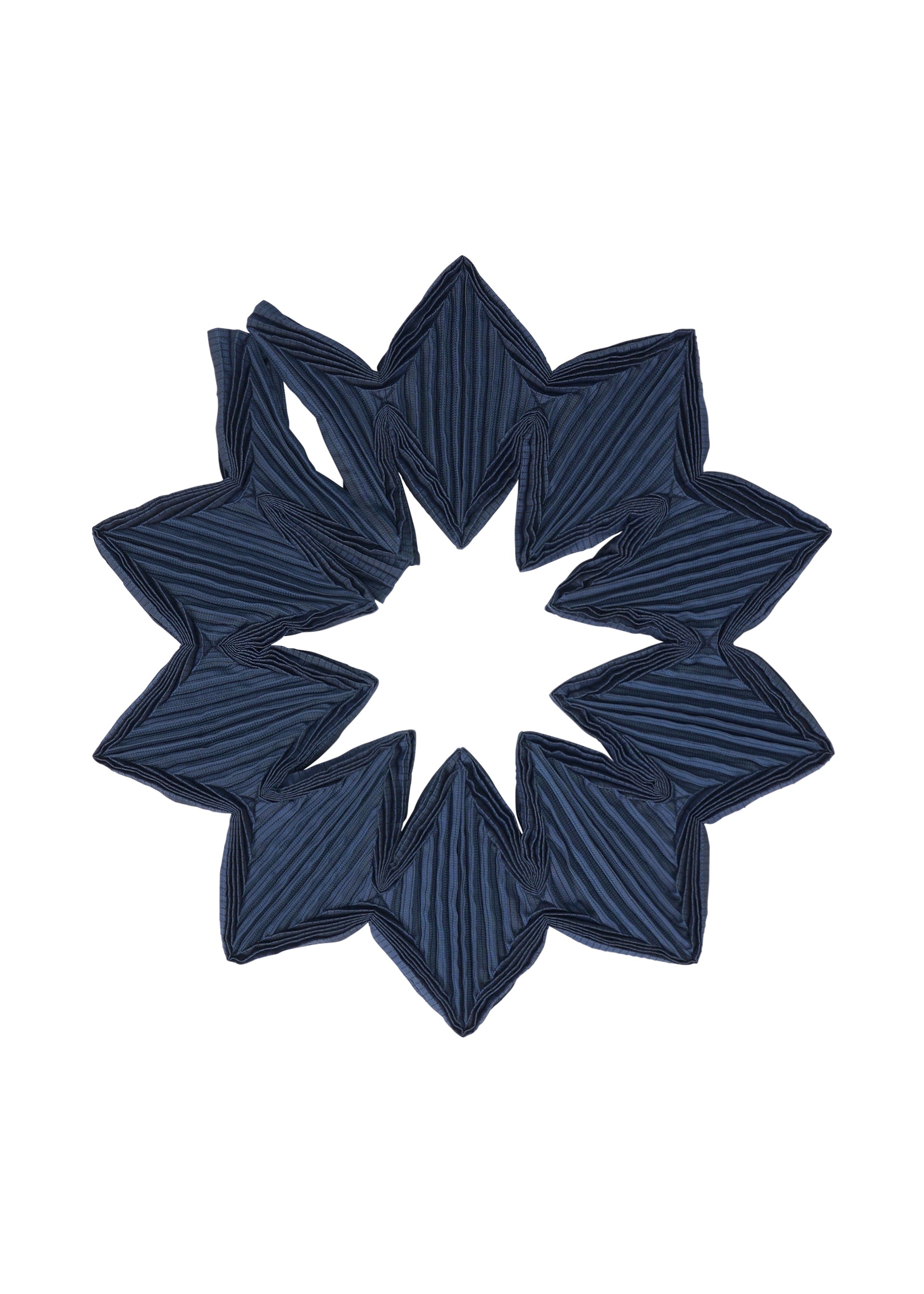 A product shot of the A-POC ABLE ISSEY MIYAKE TYPE-O STOLE 002 stole in navy.