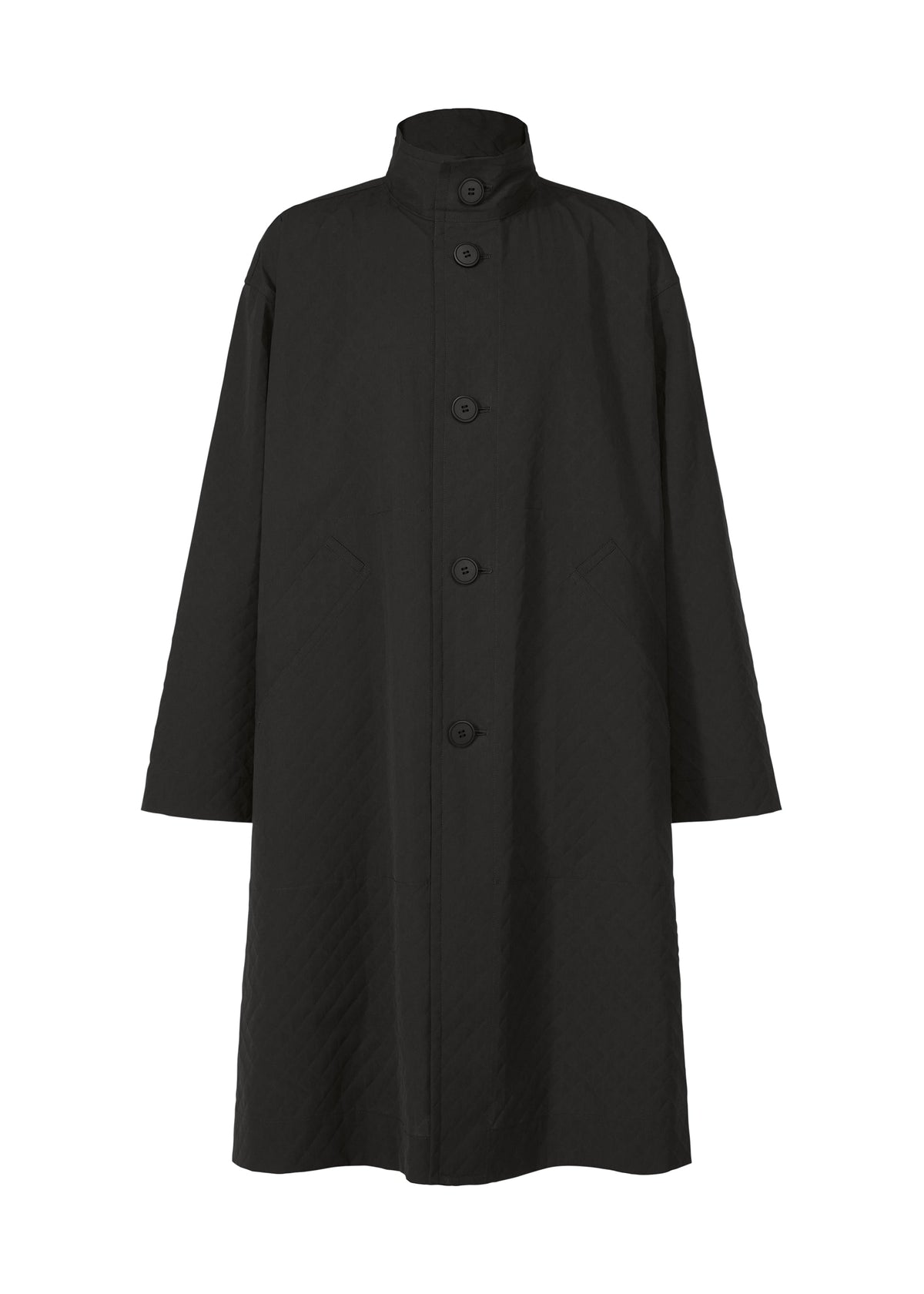 A product shot of the A-POC ABLE ISSEY MIYAKE TYPE T 001 1 coat in black (15).