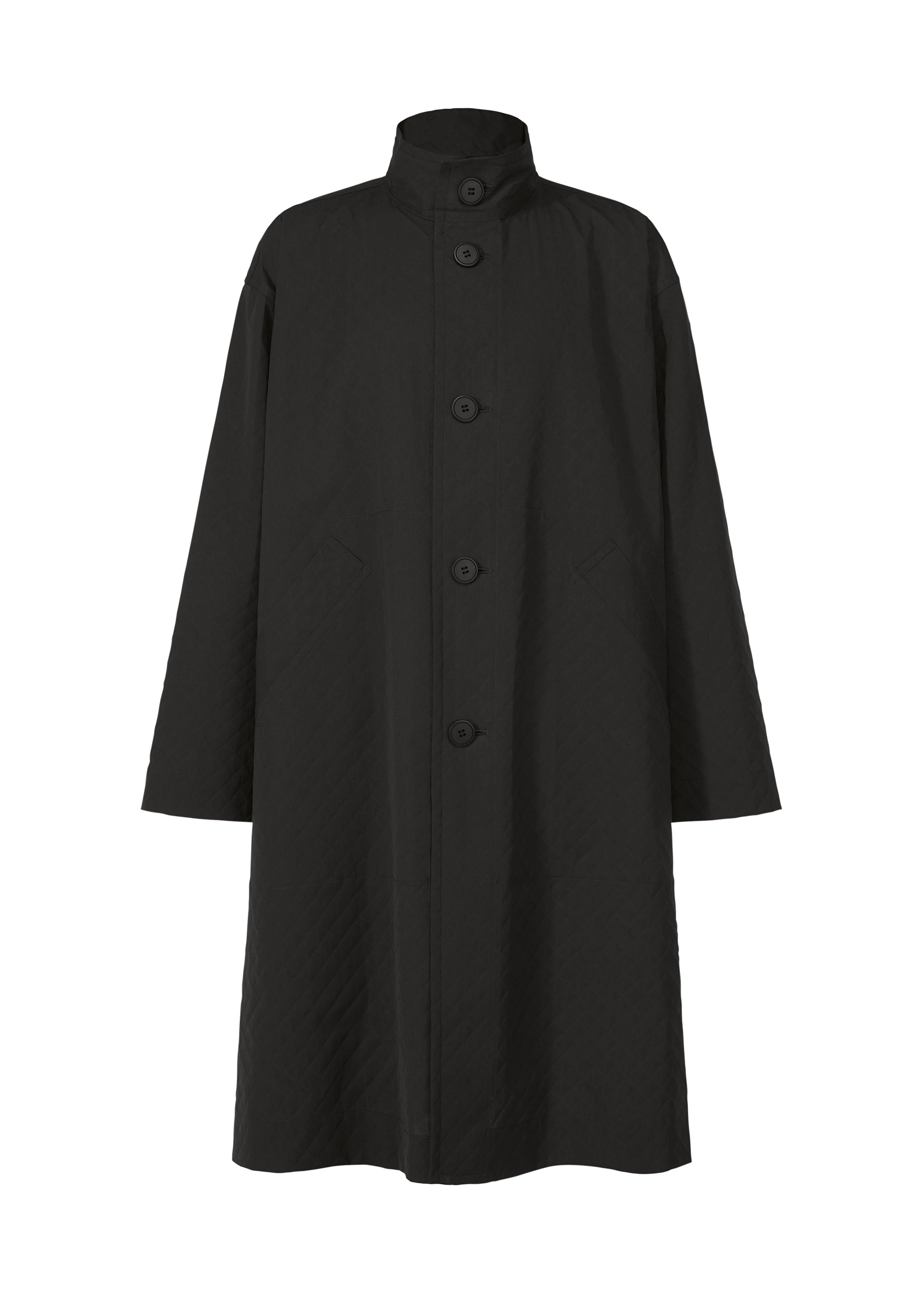 A product shot of the A-POC ABLE ISSEY MIYAKE TYPE T 001 1 coat in black (15).