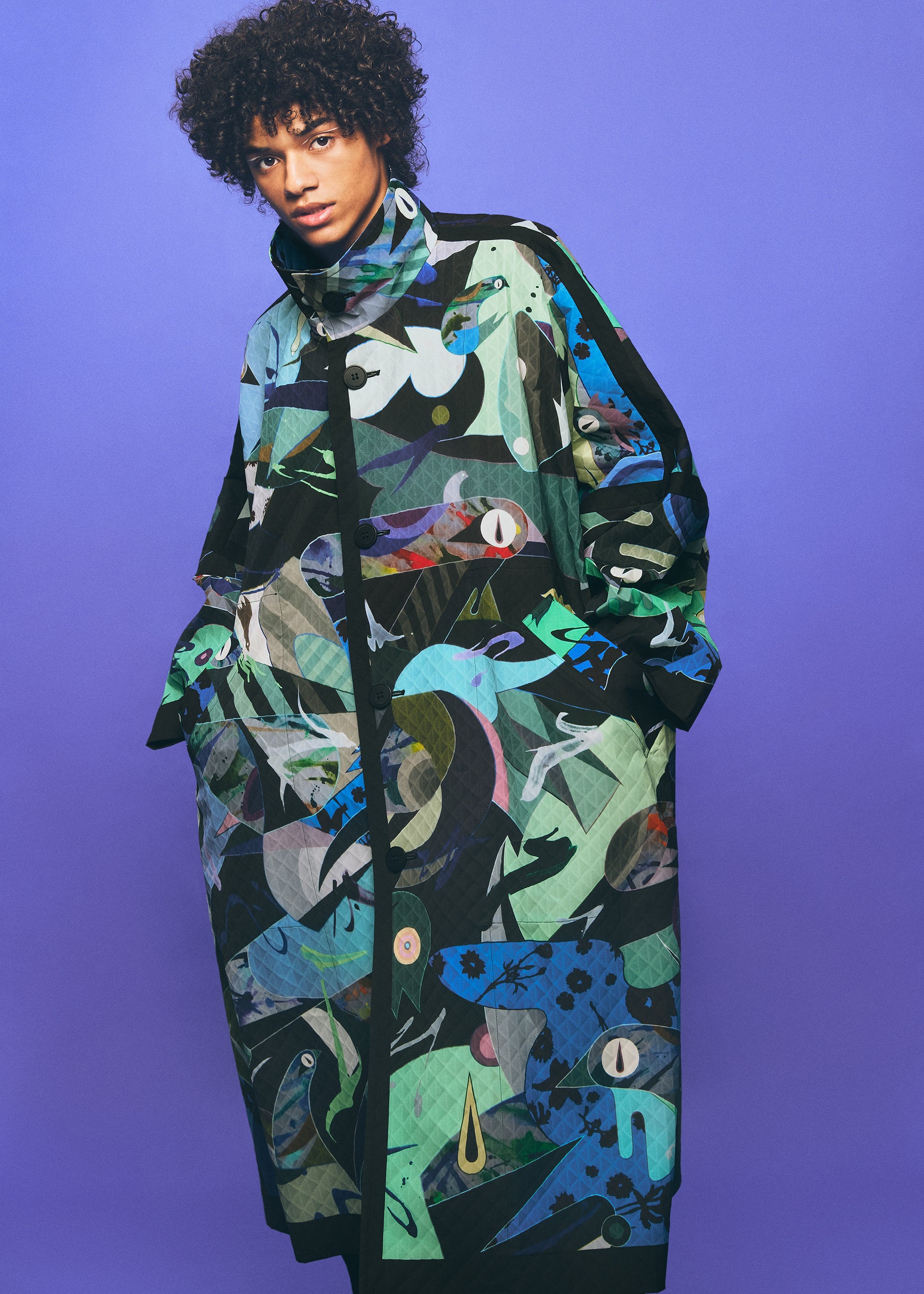 TYPE-XII Tomokazu Matsuyama project 003 Coat Collage90 (Black-Hued)