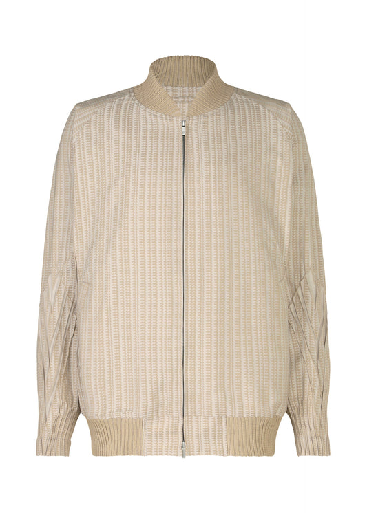 A product shot of the A-POC ABLE ISSEY MIYAKE TYPE S 001 1 jacket in beige-hued (46).