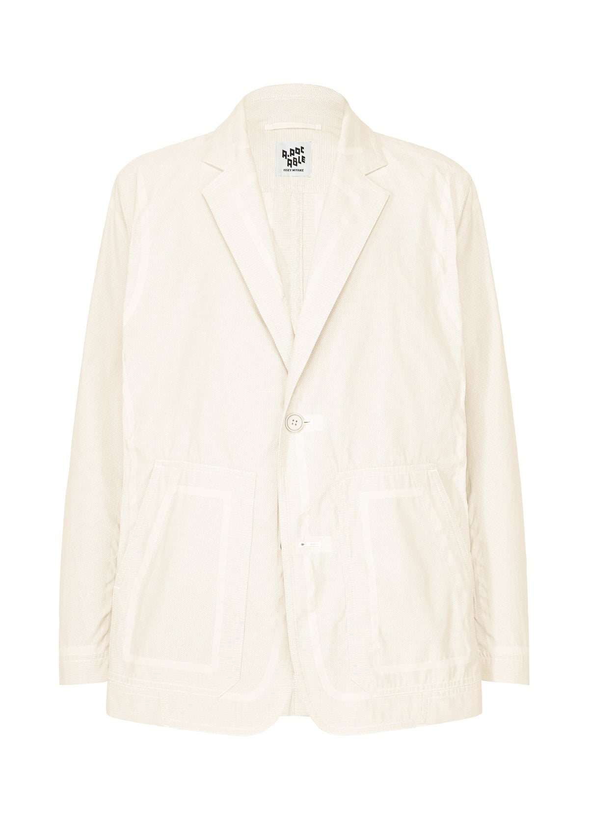 A product shot of the A-POC ABLE ISSEY MIYAKE TYPE-U 001 jacket in ivory.