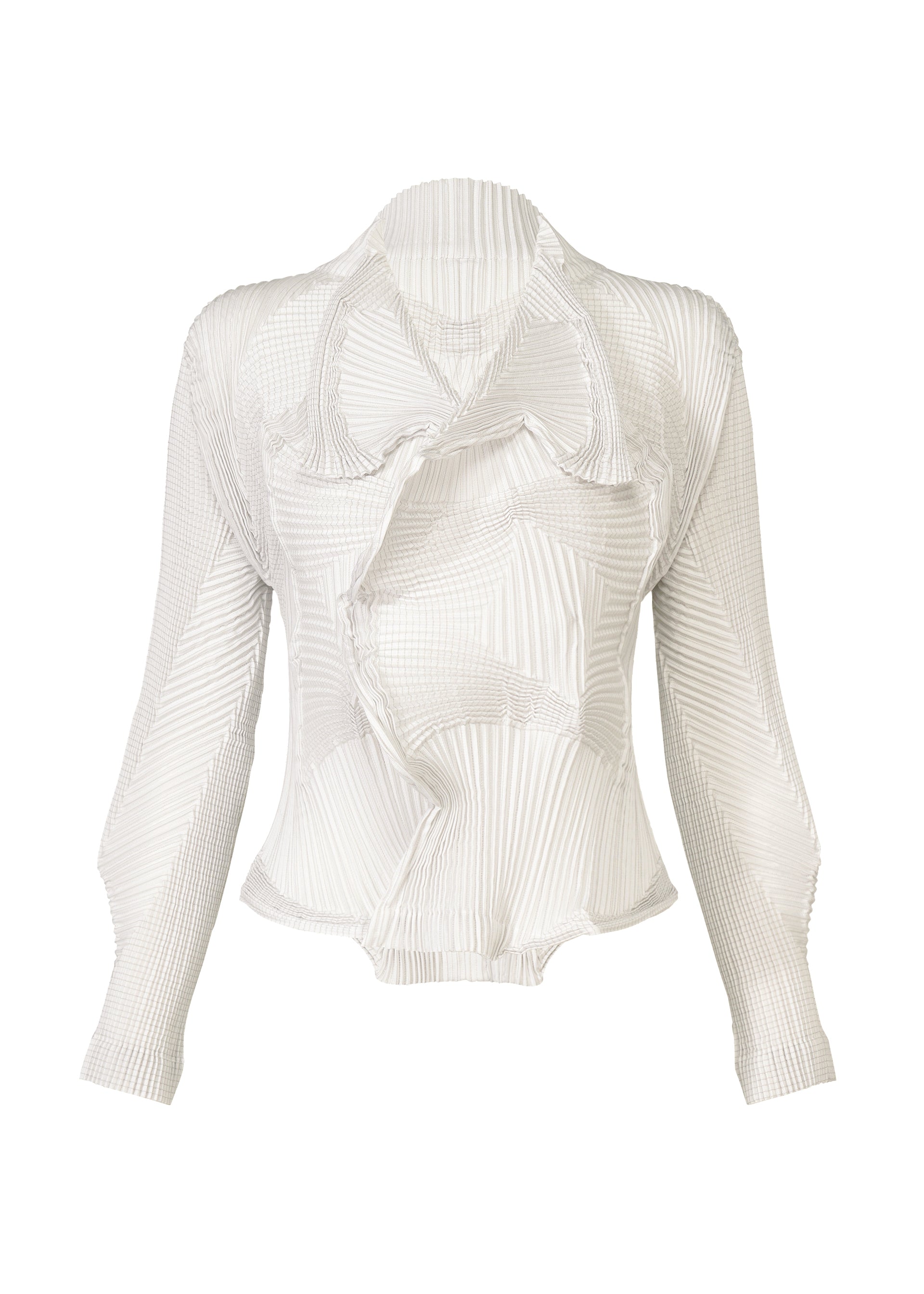 A product shot of the A-POC ABLE ISSEY MIYAKE TYPE O 003 jacket in white-hued (06).