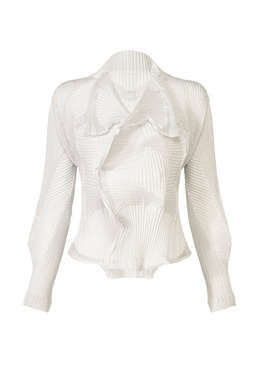 A product shot of the A-POC ABLE ISSEY MIYAKE TYPE O 003 jacket in white-hued (06).