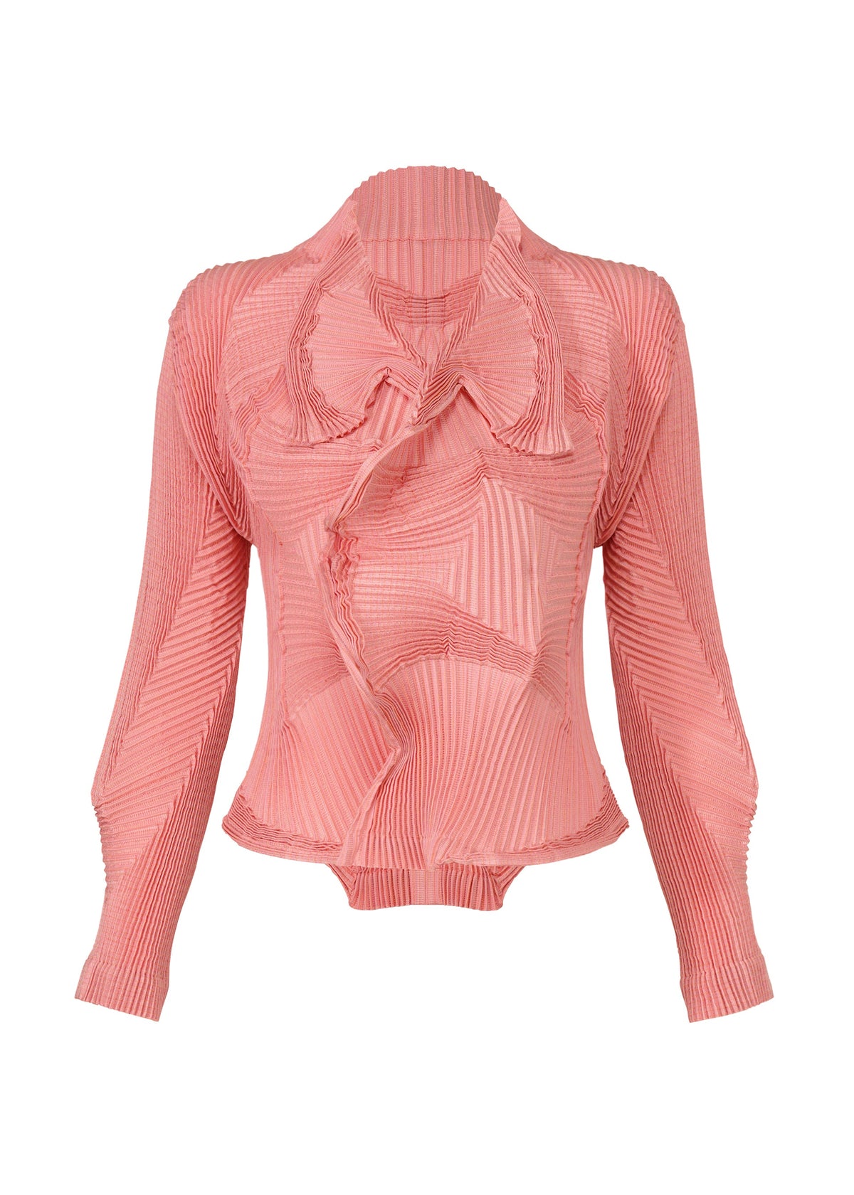A product shot of the A-POC ABLE ISSEY MIYAKE TYPE O 003 jacket in pink-hued (26).