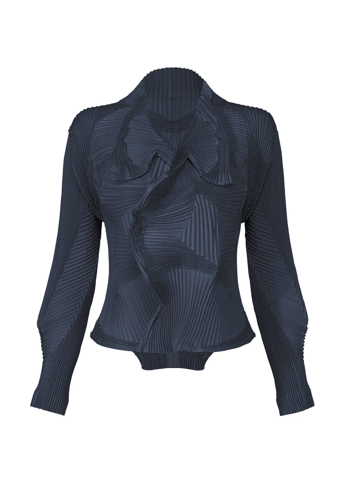 A product shot of the A-POC ABLE ISSEY MIYAKE TYPE O 003 jacket in navy (75).