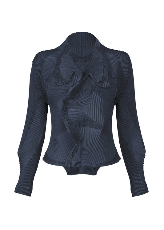A product shot of the A-POC ABLE ISSEY MIYAKE TYPE O 003 jacket in navy (75).