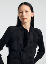A model wears the A-POC ABLE ISSEY MIYAKE TYPE-O 022 type-o-022-jacket-lime-green.