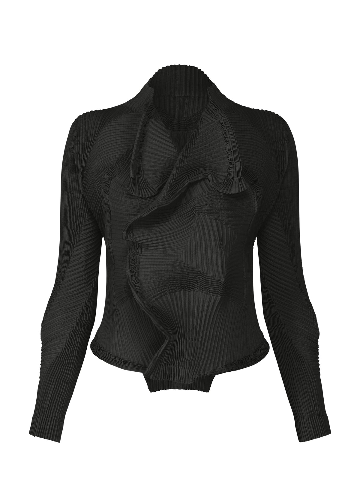 A product shot of the A-POC ABLE ISSEY MIYAKE TYPE-O 022 jacket in black.