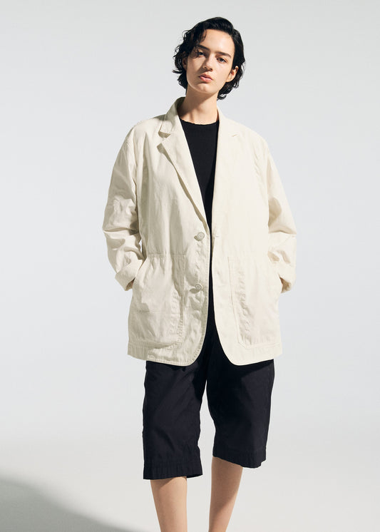 A model wears the A-POC ABLE ISSEY MIYAKE TYPE-U 001 type-u-001-shorts-ivory.