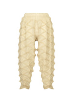 A product shot of the A-POC ABLE ISSEY MIYAKE TYPE-O 023 trousers in ivory-hued.