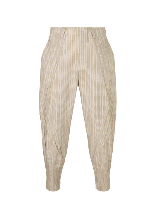 A product shot of the A-POC ABLE ISSEY MIYAKE TYPE S 001 1 trousers in beige-hued (46).