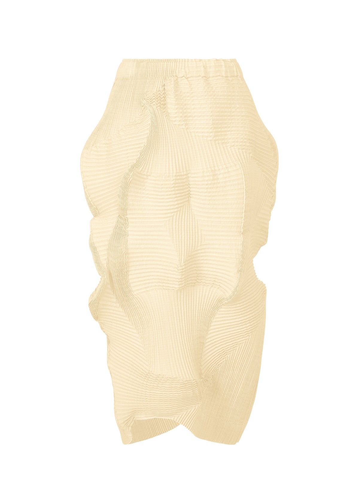 A product shot of the A-POC ABLE ISSEY MIYAKE TYPE-O 022 skirt in natural color.