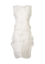 A product shot of the A-POC ABLE ISSEY MIYAKE TYPE O 003 dress in white-hued (06).