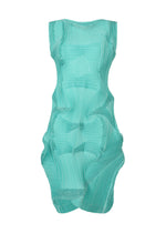 A product shot of the A-POC ABLE ISSEY MIYAKE TYPE O 003 dress in emerald green-hued (67).
