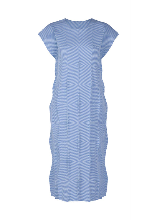 A product shot of the A-POC ABLE ISSEY MIYAKE TYPE W 009 1 dress in light blue (71).