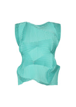 A product shot of the A-POC ABLE ISSEY MIYAKE TYPE O 003 shirt in emerald green-hued (67).