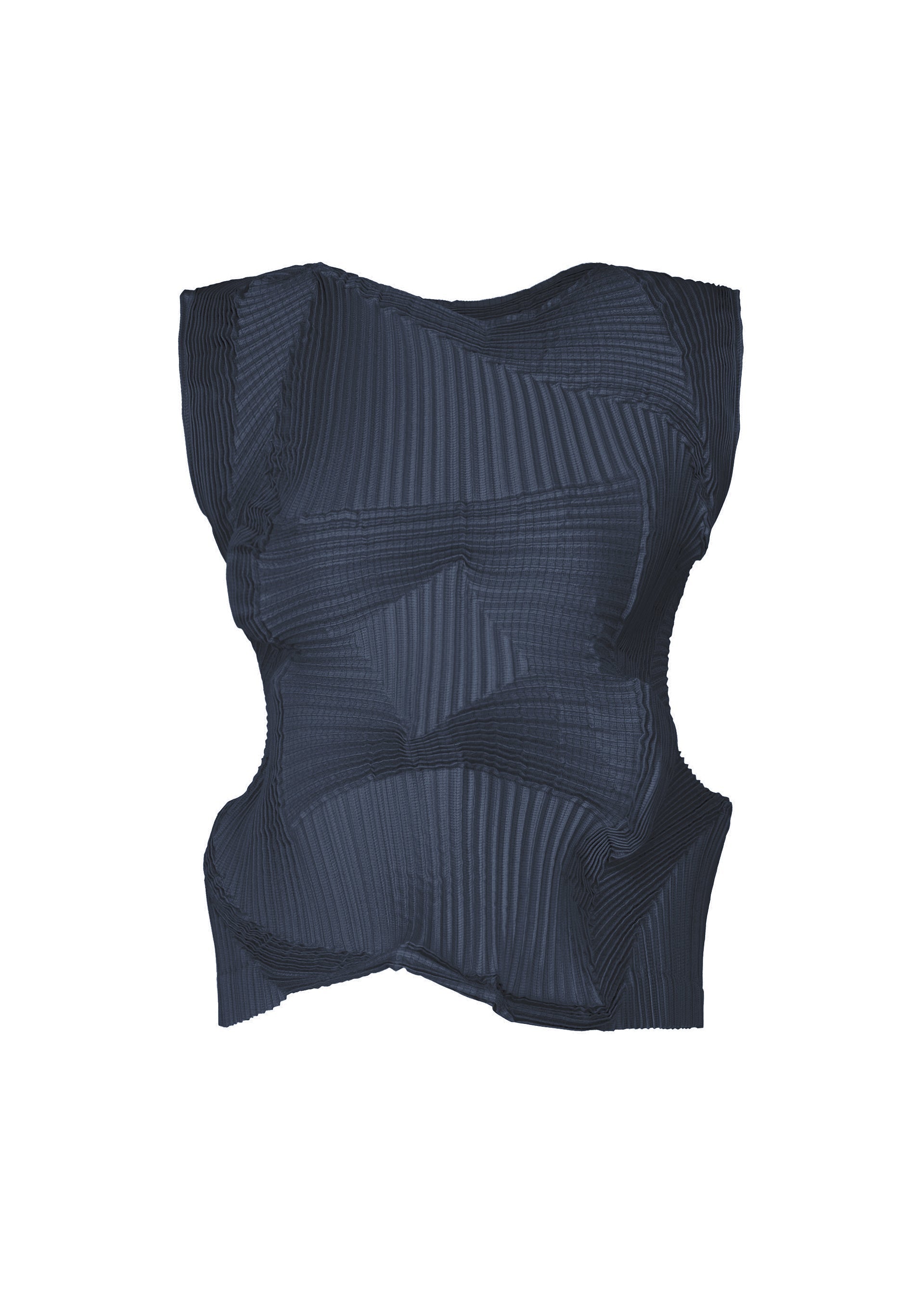 A product shot of the A-POC ABLE ISSEY MIYAKE TYPE O 003 shirt in navy (75).