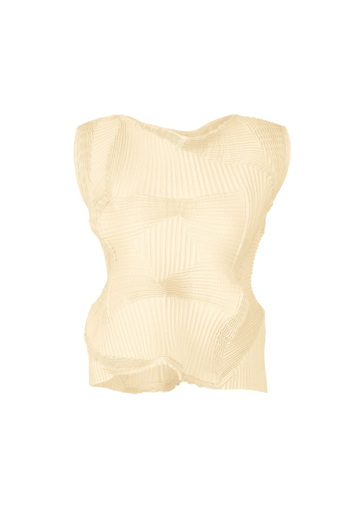 A product shot of the A-POC ABLE ISSEY MIYAKE TYPE-O 022 shirt in natural color.