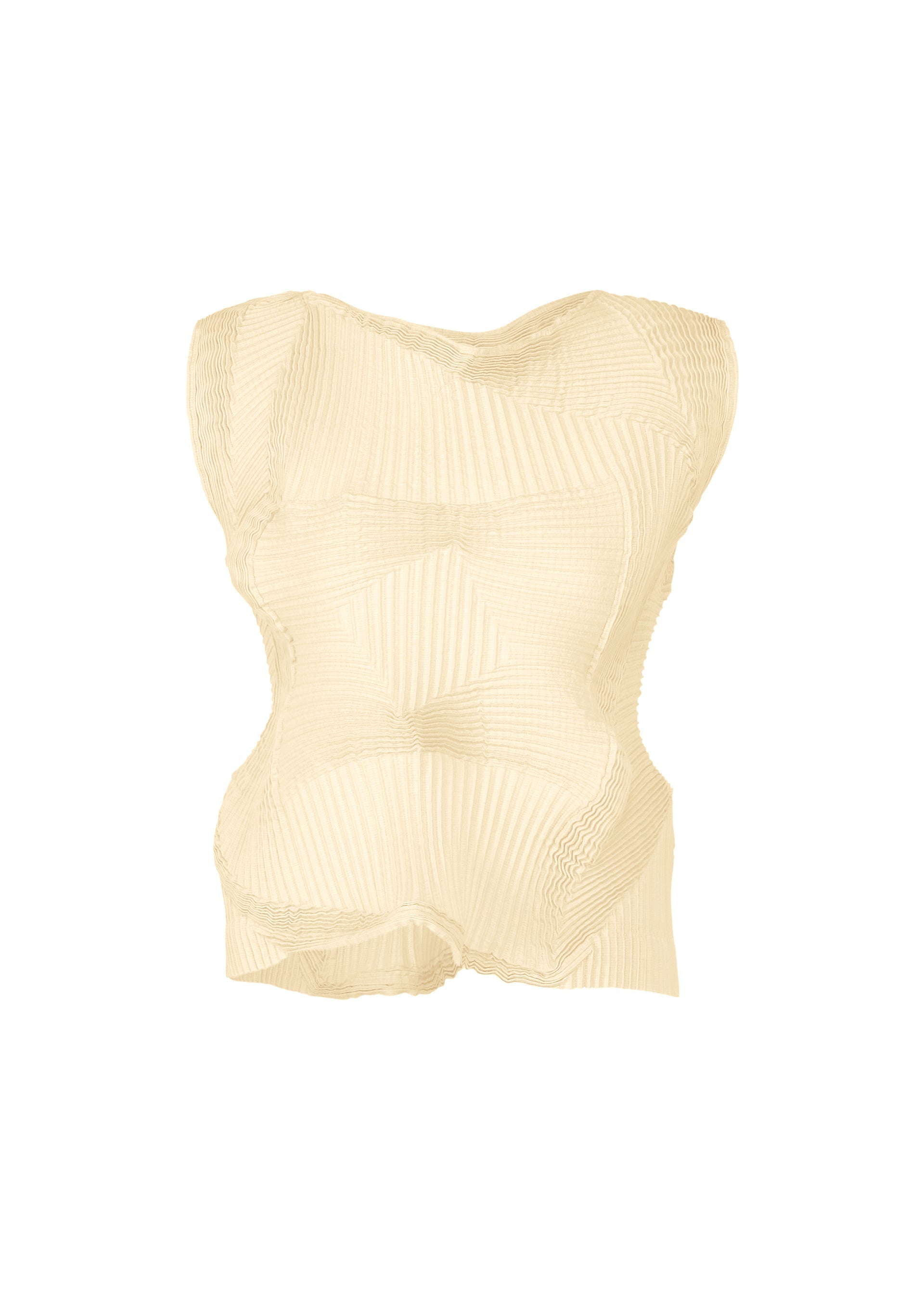 A product shot of the A-POC ABLE ISSEY MIYAKE TYPE-O 022 shirt in natural color.