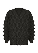 A product shot of the A-POC ABLE ISSEY MIYAKE TYPE-O 023 cardigan in black.