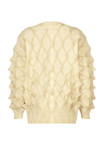 A detail shot of the A-POC ABLE ISSEY MIYAKE TYPE-O 023 cardigan.