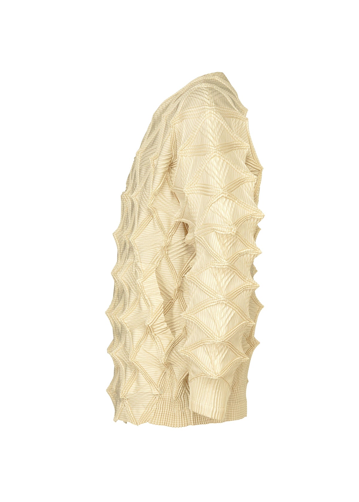 A detail shot of the A-POC ABLE ISSEY MIYAKE TYPE-O 023 cardigan.