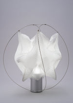 A detail shot of the A-POC ABLE ISSEY MIYAKE TYPE XIII Atelier Oï project lamp.
