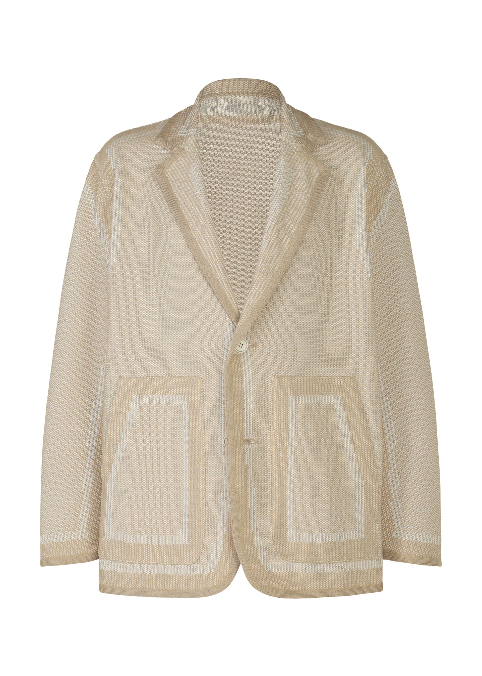 A product shot of the A-POC ABLE ISSEY MIYAKE TYPE K 008 jacket in beige-hued (46).