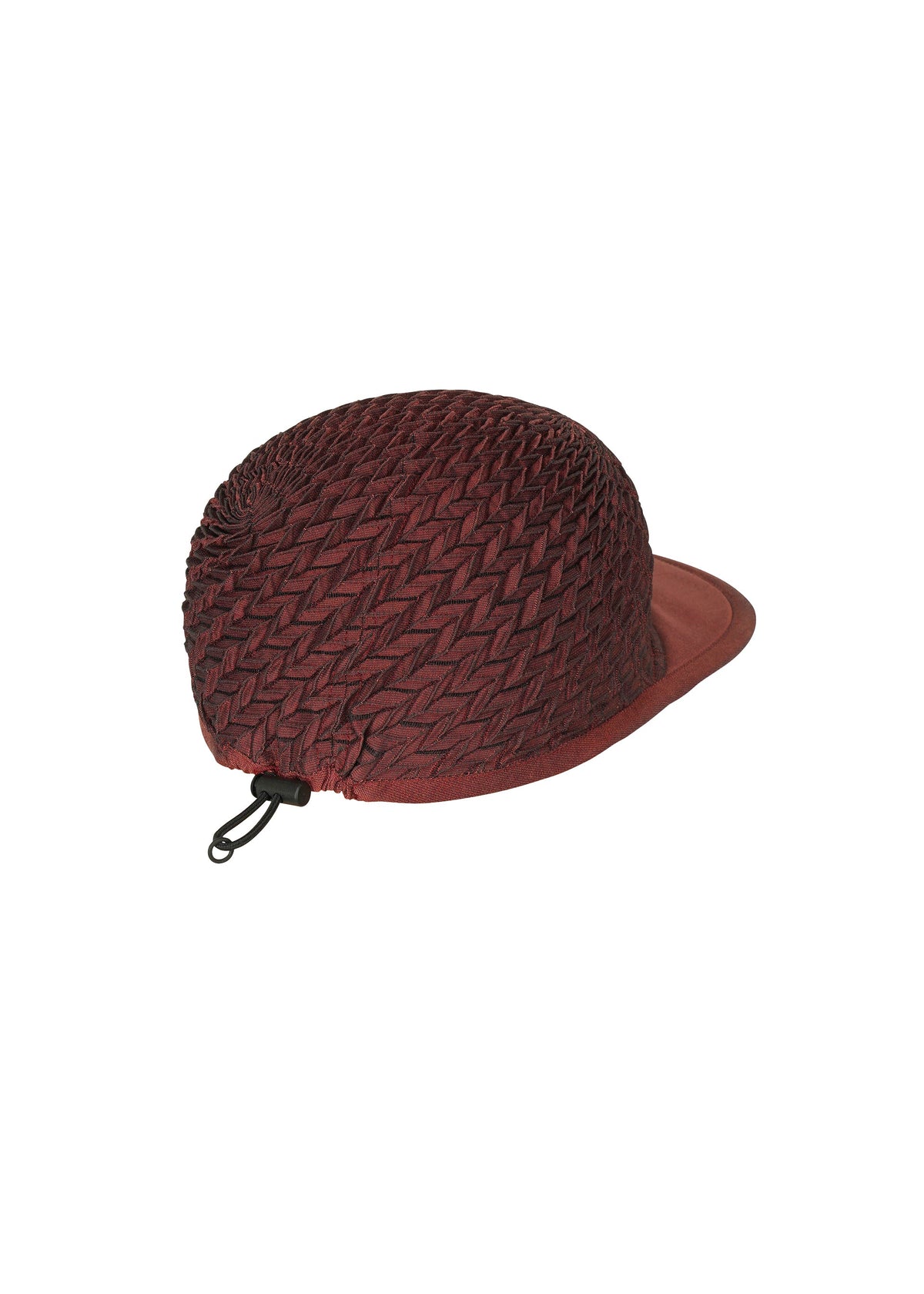 A detail shot of the A-POC ABLE ISSEY MIYAKE TYPE-O CAP cap.