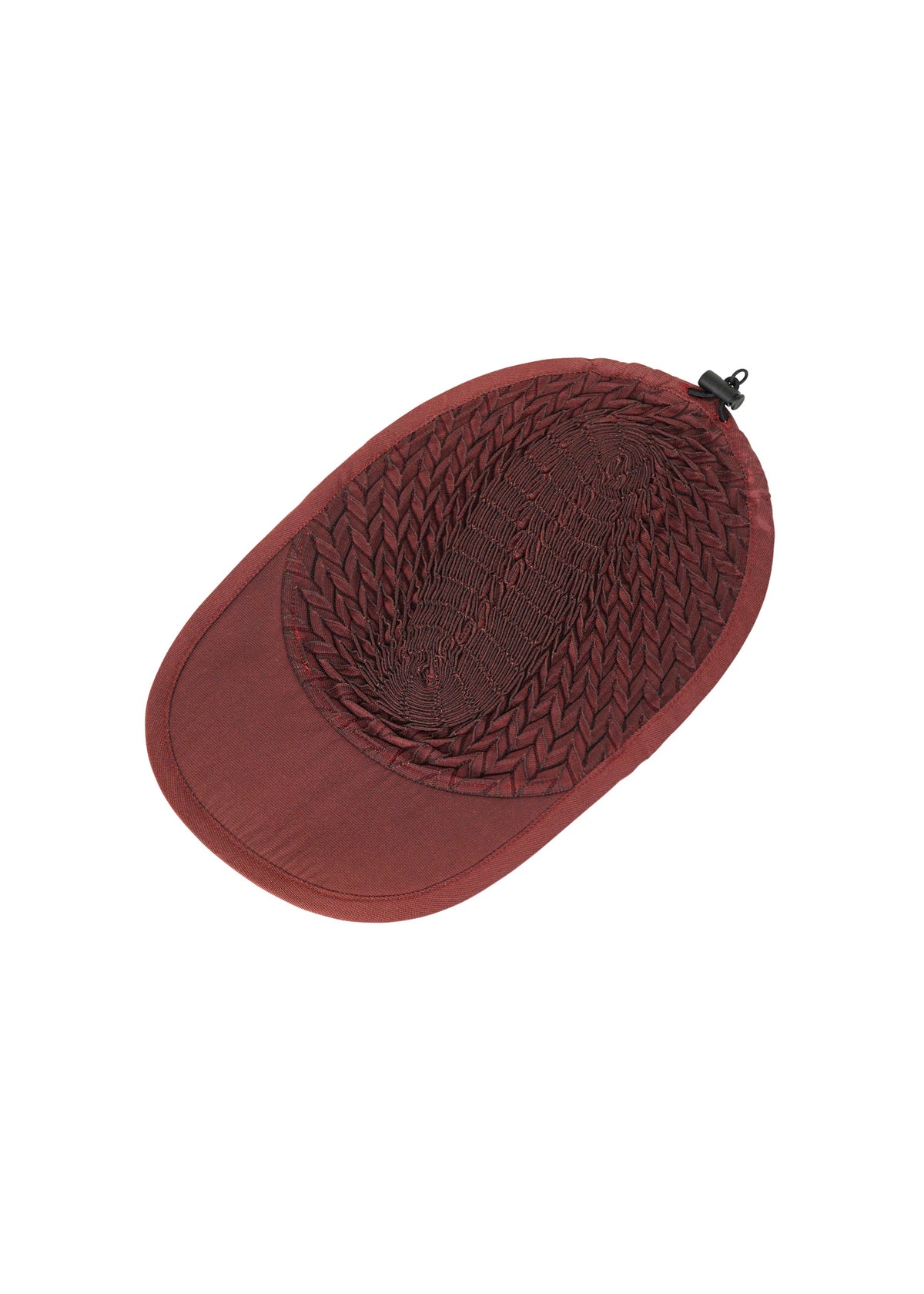 A detail shot of the A-POC ABLE ISSEY MIYAKE TYPE-O CAP cap.