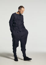 A model wears the A-POC ABLE ISSEY MIYAKE TYPE-P 003-1 type-p-003-1-trousers-turquoise-green.